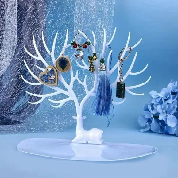 White Jewelry Tree Organizer