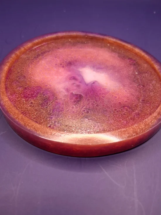 Resin Tray in Purple and Copper Tones