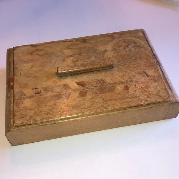 Wooden Decorative Vintage Trinket Jewelry Storage Box