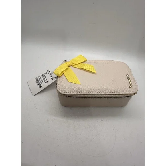 Nordstrom Travel Jewelry Case Organizer Blush Pink Zip Box Ring Holder NWT