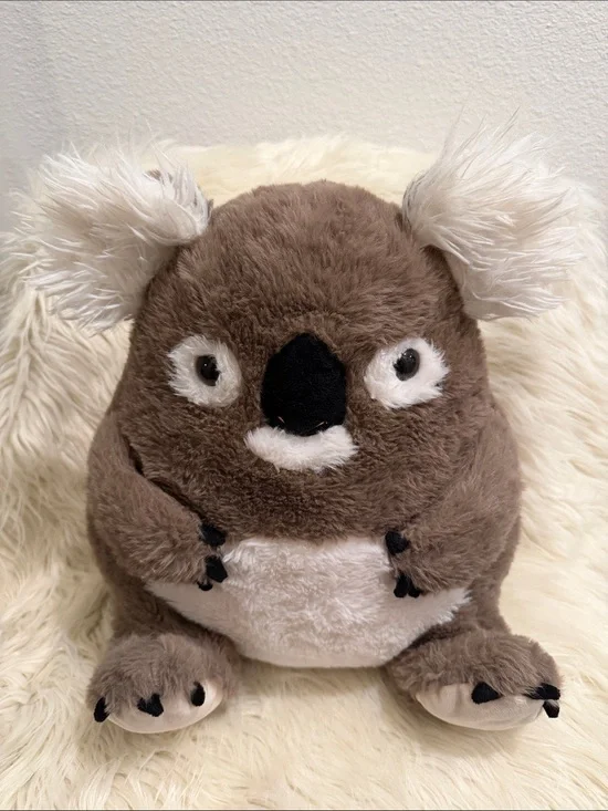 Plush Grey and Cream Koala Stuffed Animal - Soft Cuddly Toy Teddy Bear Plushie
