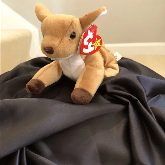 Ty “Whisper” Brown and White Fawn Plush Deer Stuffed Animal