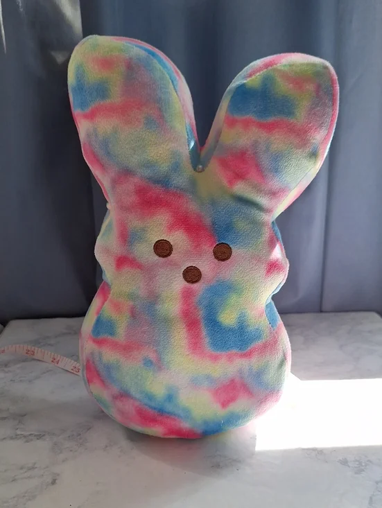 Peeps Candy Plush Bunny Toy in Pastel Tie-Dye Colors - Soft Kids Plush