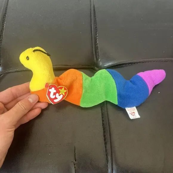 TY Beanie Baby Inch the Inchworm Toy 1995 Retired Rare Vintage Worm
