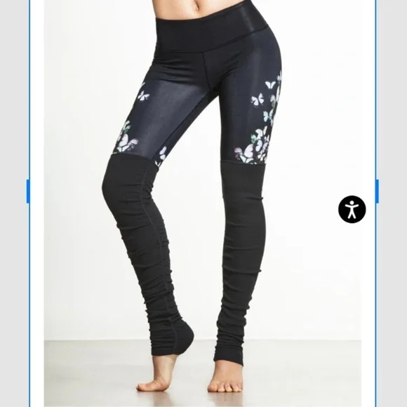 ALO Yoga Black Gypset Goddess‎ Butterfly Leggings: Size Small