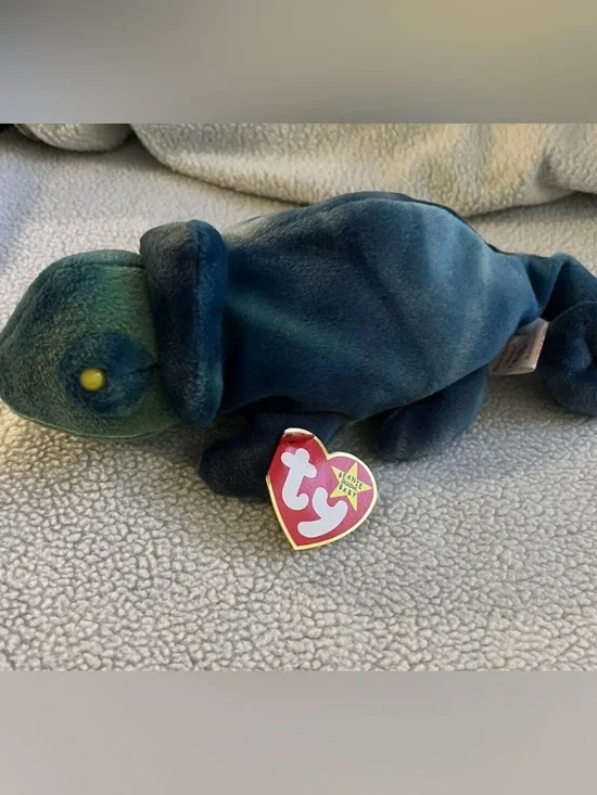 ⁠Vintage Ty Beanie Baby - Rainbow the Chameleon (1997 / Retired)⁠