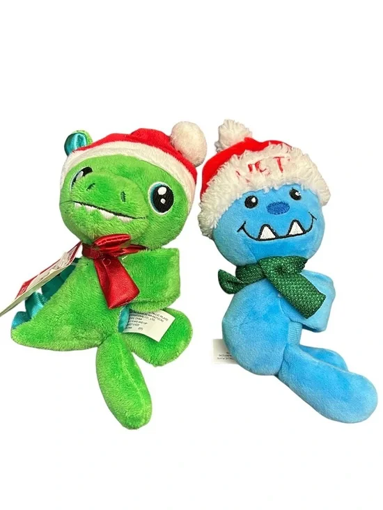 Christmas Wrist Huggers Plush Dinosaur & Yetti