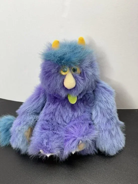 1980's Russ Berrie Weirdo Willy Plush Stuffed Animal Purple Monster NEEDs TLC