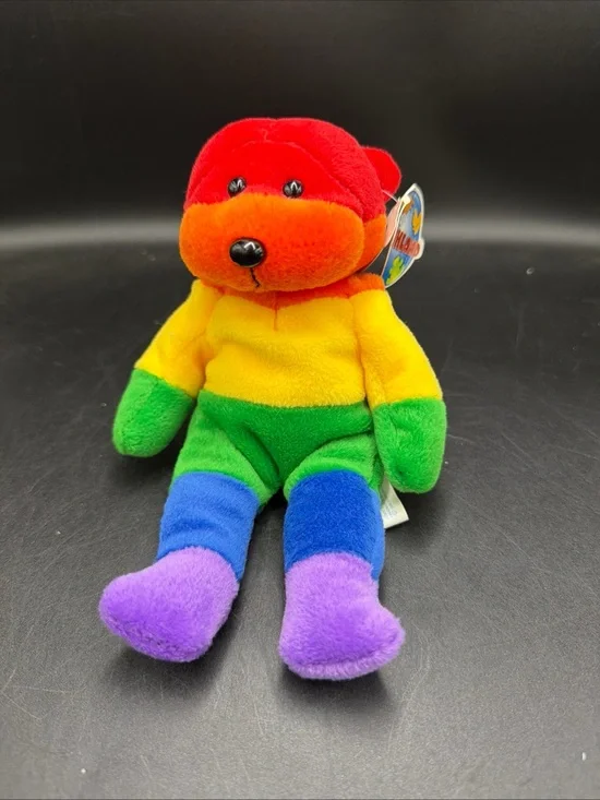 NWT Plushland Multi-Color Rainbow Bear 8