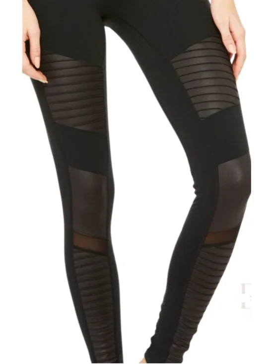 Alo Women’s Moto High-Rise Leggings, Size Medium, 28.5” Inseam, VGUC