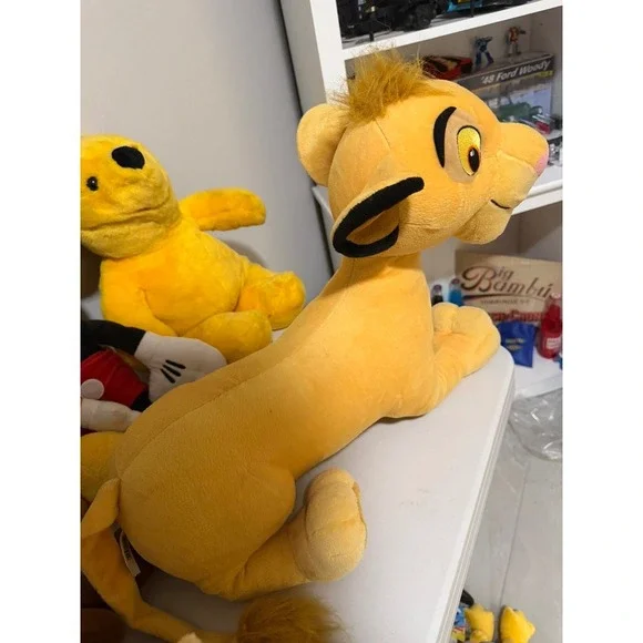 Disney Simba Lion King Plush Stuffed Animal Toy Hasbro 2002 Large Yellow Cub