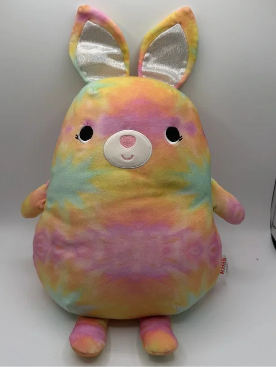 Kids Preferred Cuddle Pals Tie Dye Bunny Plush 20” Pastel Rainbow Stuffed Animal