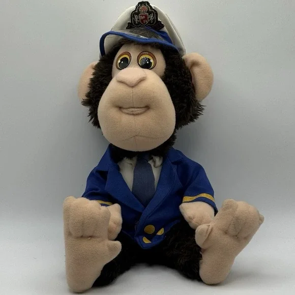 Vintage 1987 Bubbles Chimp Plush Hobson's Ice Cream Michael Jackson Monkey Toy