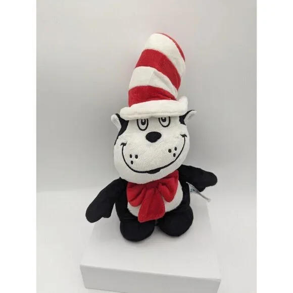 Dr. Seuss Cat in the Hat Plush Aurora‎ Stuffed Animal Red White Striped Hat 10