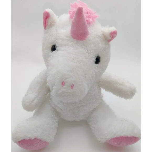 Homerbest White Pink Unicorn Plush Stuffed Animal Soft Pony Horse Toy