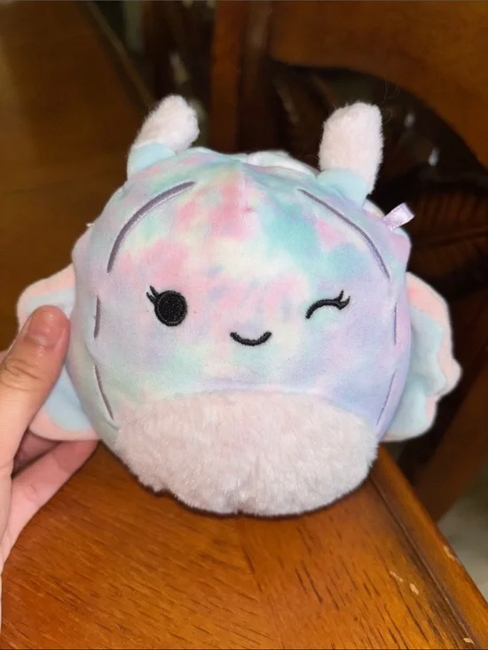 Dottie Squishmallows Pastel Tie-Dye Plush Sea Slug - Cute Winking Face