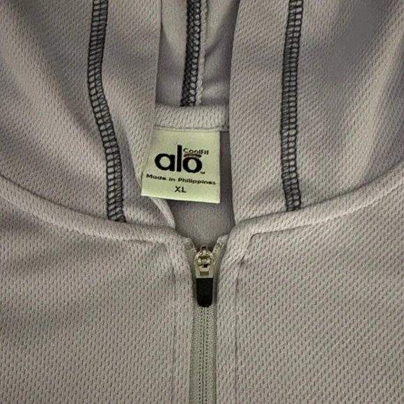 ALO Yoga Gray Zip-Up Hoodie