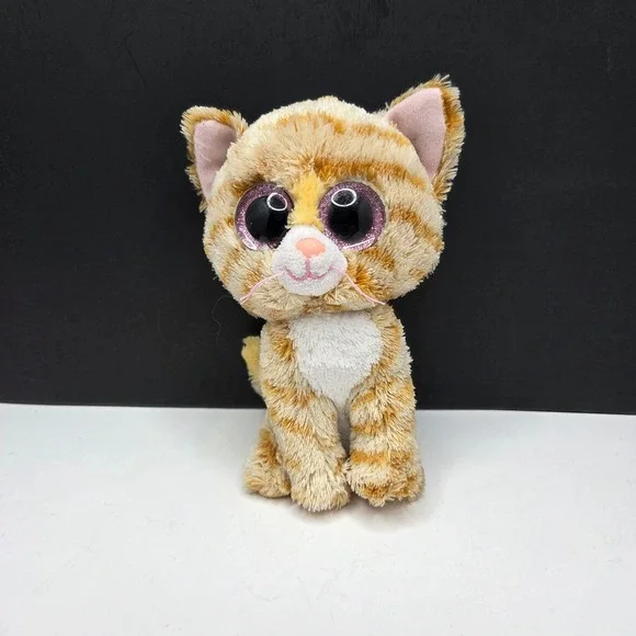 Ty Beanie Boos Tabitha Orange Tabby Cat Plush 6