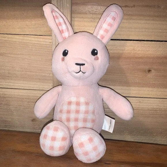 Laura Ashley Osian Sprig Bunny Toy Plaid  Plush in‎ Hedy Pink 8.5