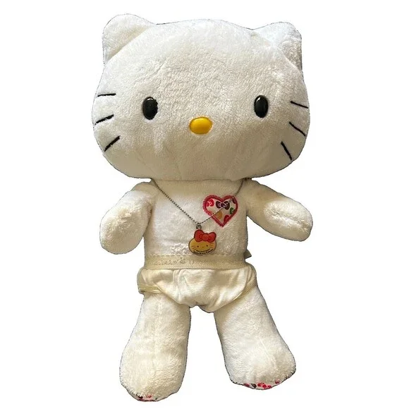 35th Anniversary Hello Kitty Colors Plush Build A Bear Necklace Panties NO BOW