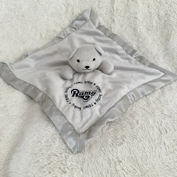 Baby Fanatic Grey LA Rams Football NFL Lovey Plush Toy