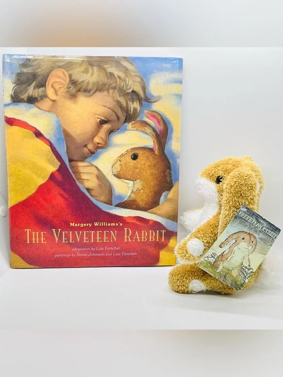 Margery Williams The Velveteen Rabbit Hardcover Book & Plush Bunny Rabbit Toy