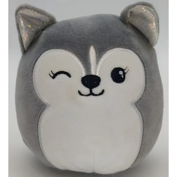 Kellytoy Squishmallow 5” Heidi The Gray Husky Dog Plush Stuffed Animal