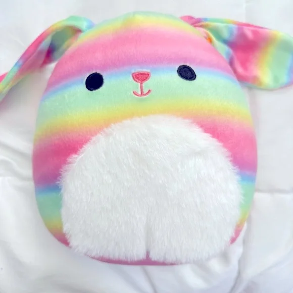 Squishamallow Kellytoy pastel rainbow Plush Bunny