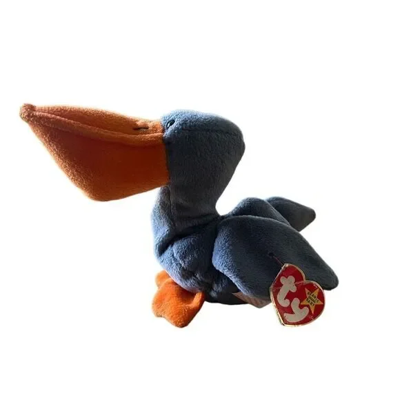 Scoop the Pelican Beanie Baby RARE- retired style 4107 upc:008421041077 1996