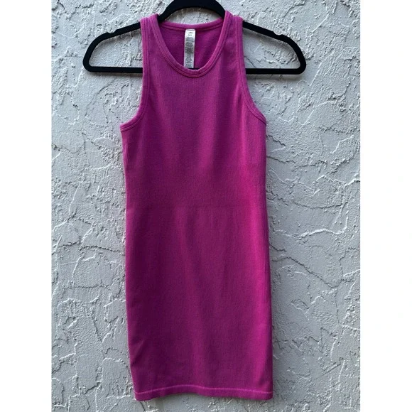 Alo Yoga  Ribbed Tank Mini Dress Womens Small Racerback