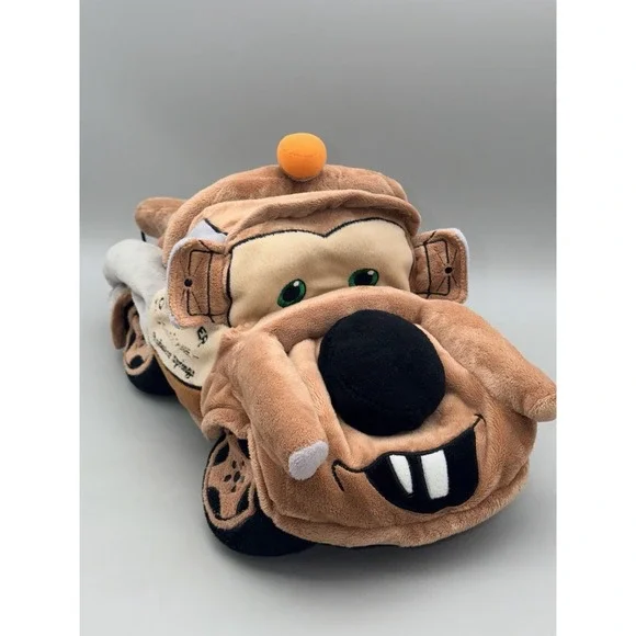 Disney Pixar Cars Tow Mater Plush Pillow Cushion 18x10 Radiator Springs