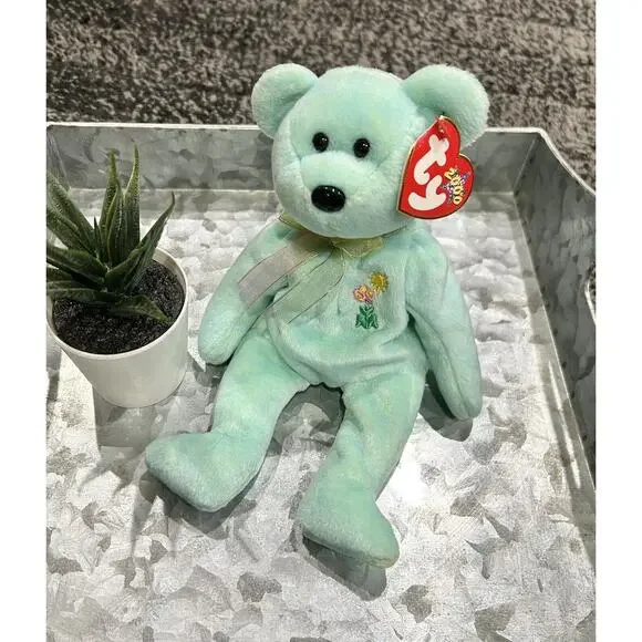TY Beanie Babies Baby ARIEL Memory Memorial Teddy Bear 1981-1988‎ AIDS 2000