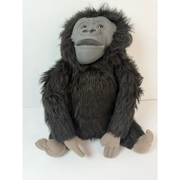 Determined Productions‎ Gorilla Plush Puppet 1985 Vintage Stuffed Animal Ape
