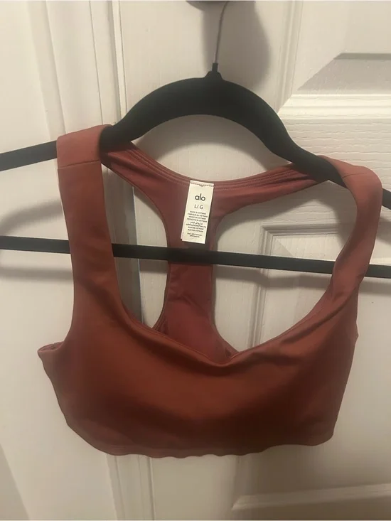 ALO Yoga Rust Brown Racerback Sports Bra