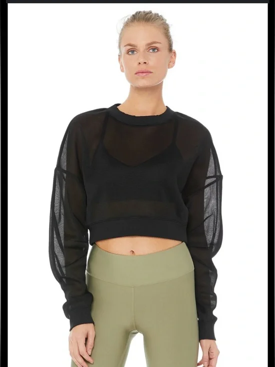 Alo Yoga Row mesh long sleeve sheer