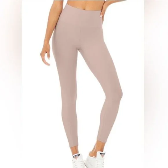 ALO Yoga High-Rise Leggings in Mauve Taupe