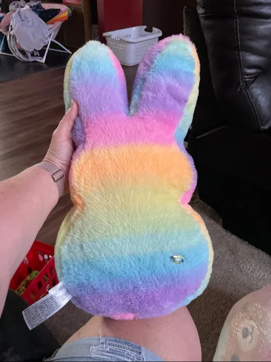 Rainbow Pastel Bunny Plush Stuffed Animal - Soft Multicolor Comfort