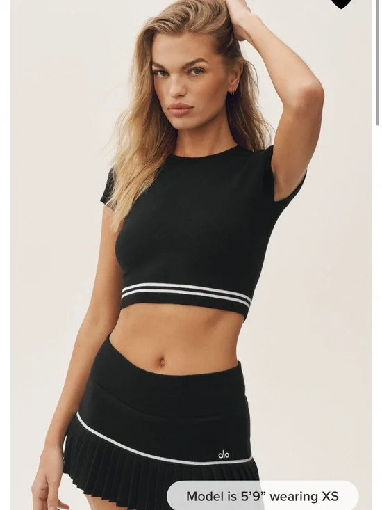 ALO atelier cotton cashmere my serve short sleeve