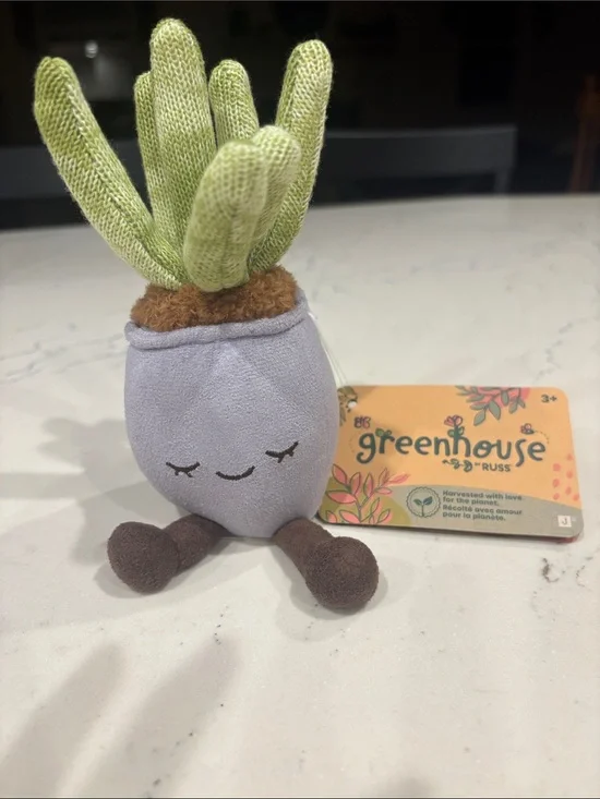 Russ Greenhouse Plush Potted Succulent -   Collector’s Edition Plant Baby NWT