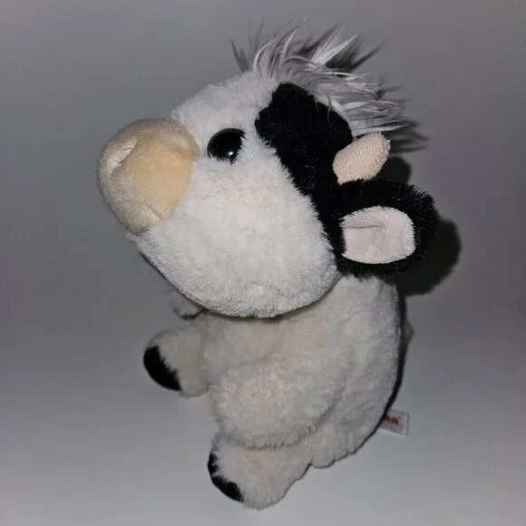 Aurora White Black Cow Plush 8