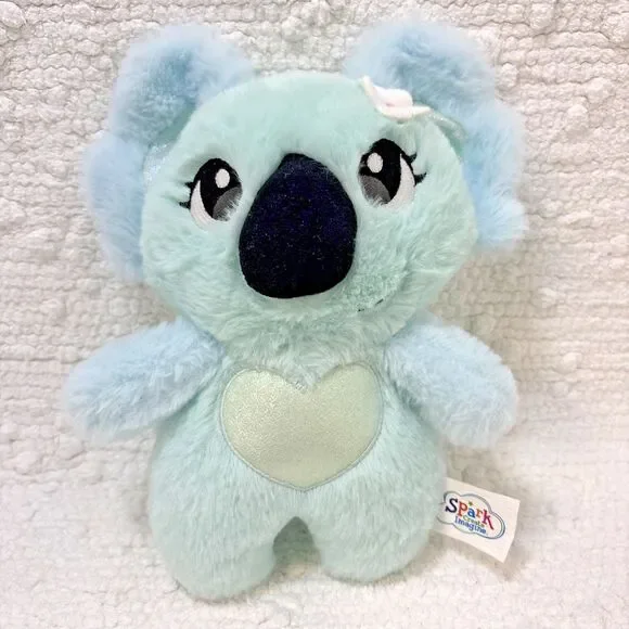 Spark Create Imagine Blue Koala Plush Stuffed Animal with Heart Belly Patch