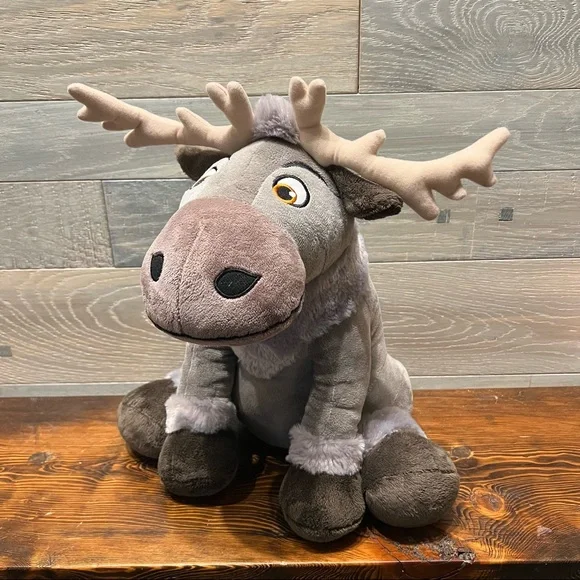 DISNEY FROZEN‎ SVEN Reindeer Plush Moose Gray 14 Inch Stuffed Animal