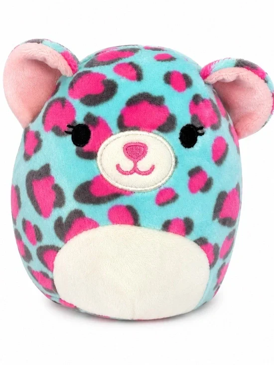 Squishmallows Chelsea Spotted Leopard Plush 5” Cheetah Blue Pink Stuffed Animal