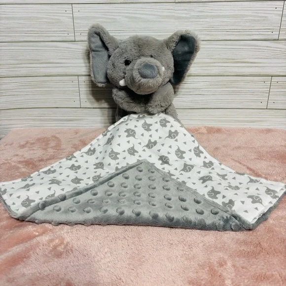 Handmade Elephant Infant Boy Girl Lovey Security Blanket