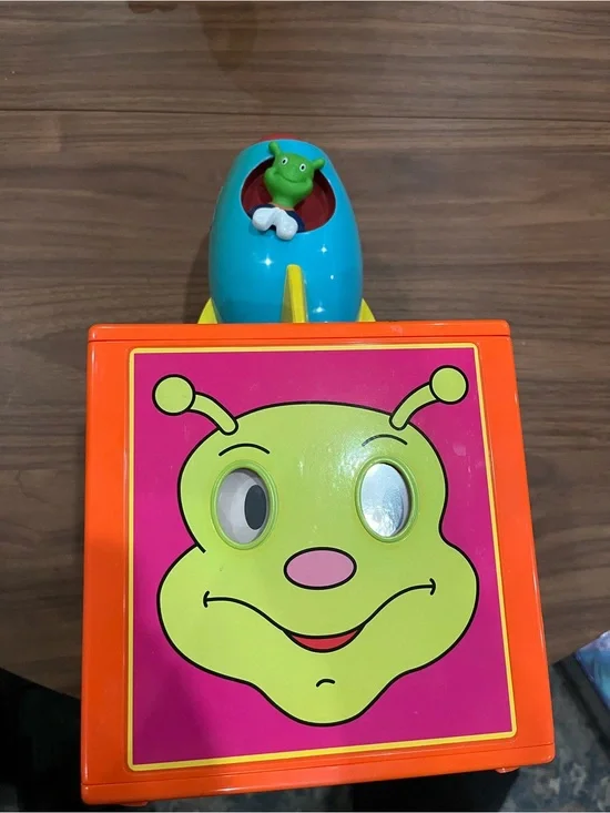 Bright Alien Pop-Up Plush Toy - Green, Blue & Orange