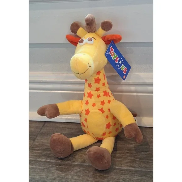 Toys R Us Geoffrey the Giraffe Plush Stuffed Animal Orange Stars Mascot NWT