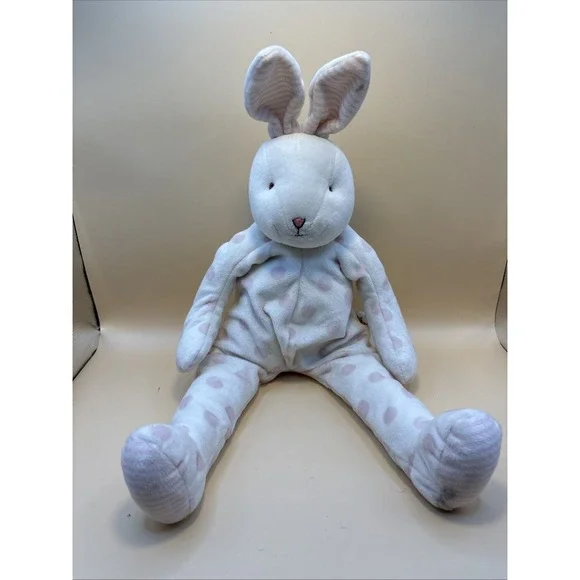 Bunnies By the Bay Carrots Bunny Rabbit Plush White Pink Dot 16
