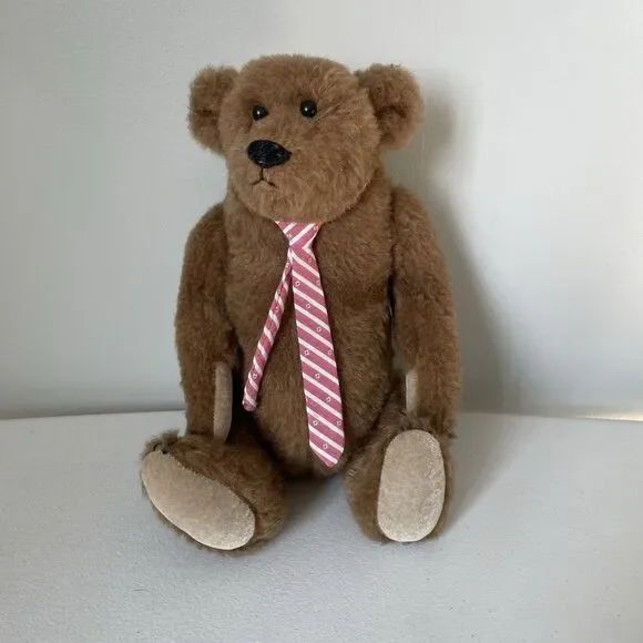 Bearly There Inc. 'Zeke' Plush Stuffed Animal Bear Toy with Tie Brown 14