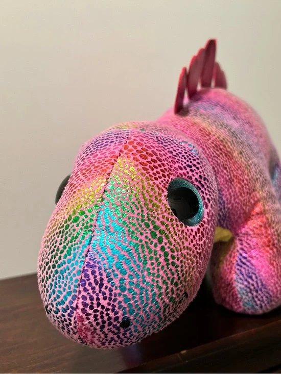 HugMe Rainbow Sparkling Dinosaur Plush 22