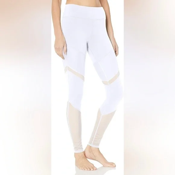 Alo Yoga Sheila Mesh Accent Grey Leggings Size XS